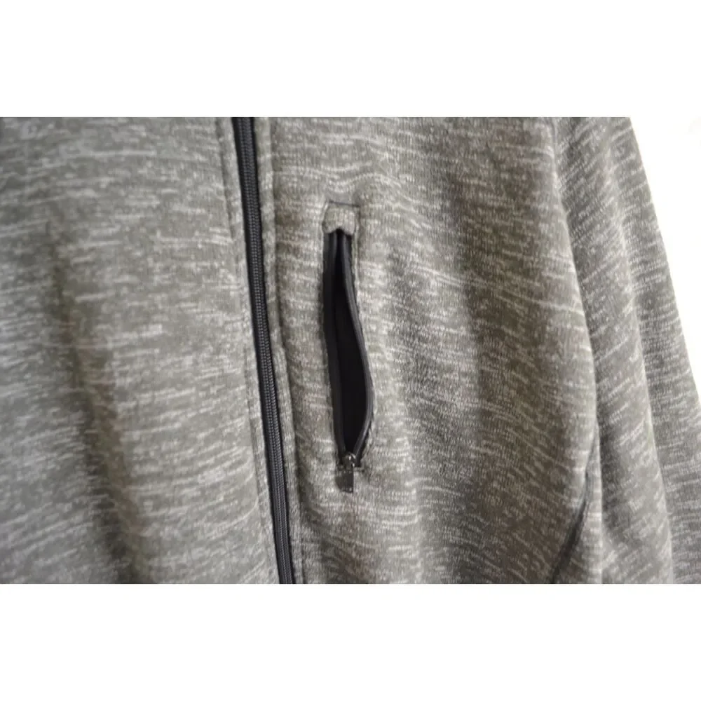 Swiss Tech Men's Large Gray Full Front Zip Fleece Jacket